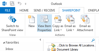 Access item properties from Outlook