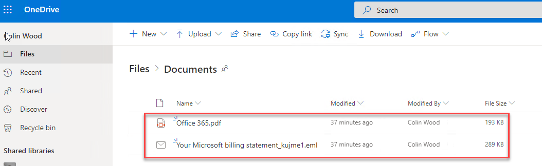 Saving emails and attachments to SharePoint / Teams / OneDrive 4
