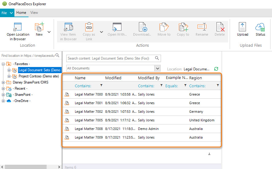 Simplifying access to SharePoint folders and documents sets with visibility in the content grid