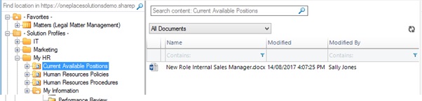 sharepoint hr folders my info