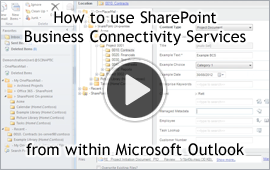 How to use SharePoint Business Connectivity Services from within Microsoft Outlook