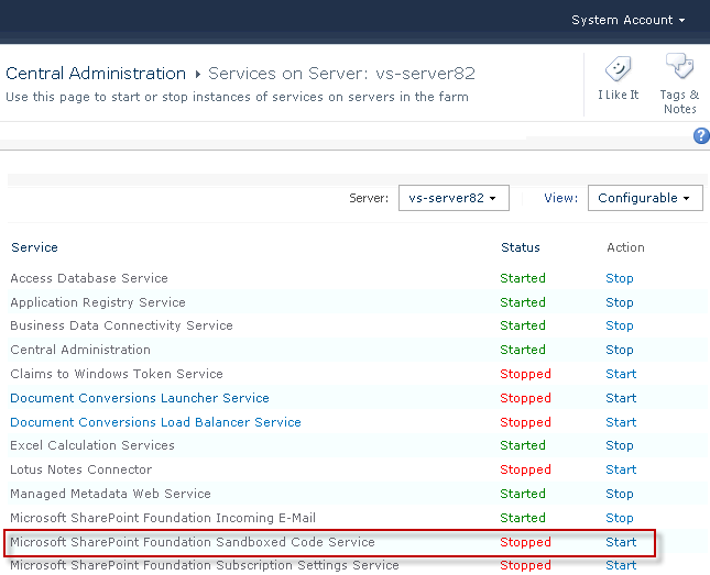 microsoft-sharepoint-foundation-sandboxed-code-service-stopped