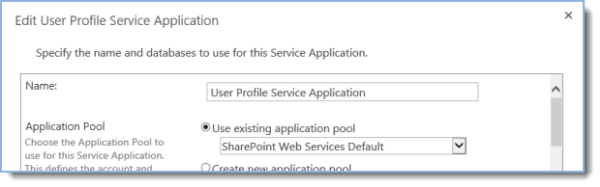 rovide a name, select default application pool and leave the rest of the options as is: 