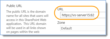 Verify public URL contains https and port number: 