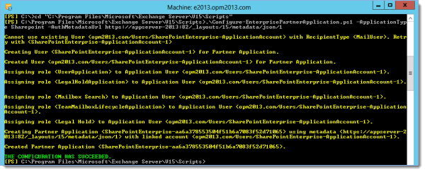 Your environment is now ready for provisioning a Site Mailbox in SharePoint 2013. 
