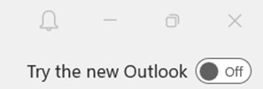 Try New Outlook toggle button