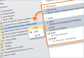 How do I drag and drop emails from Outlook to SharePoint?