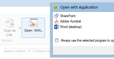 Open SharePoint documents in your favourite application