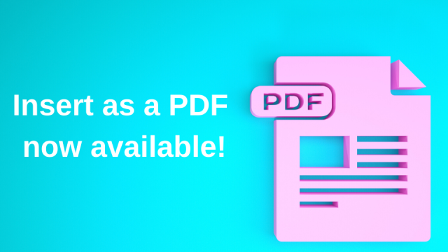 Insert as a PDF capability in SharePoint