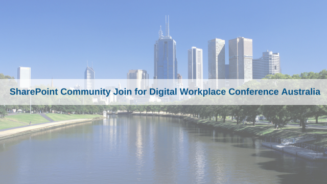 SharePoint Community Join for DWC Australia